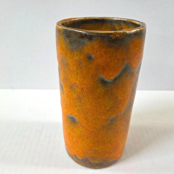 Vintage Royal Haeger Pottery Cylinder Vase Orange Peel Mid Century MCM - Picture 4 of 12